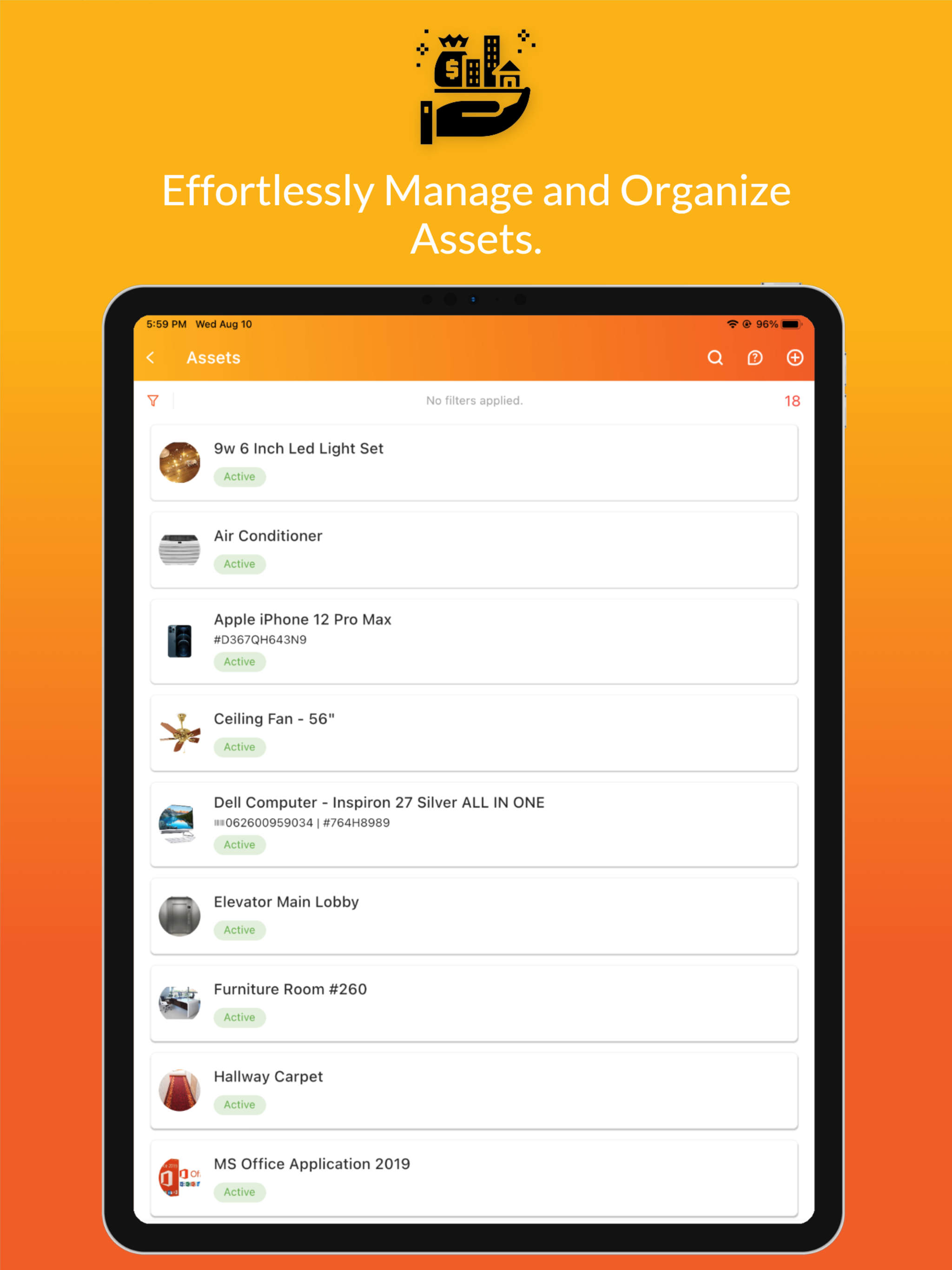 screenshot of Zunaso Work Order
